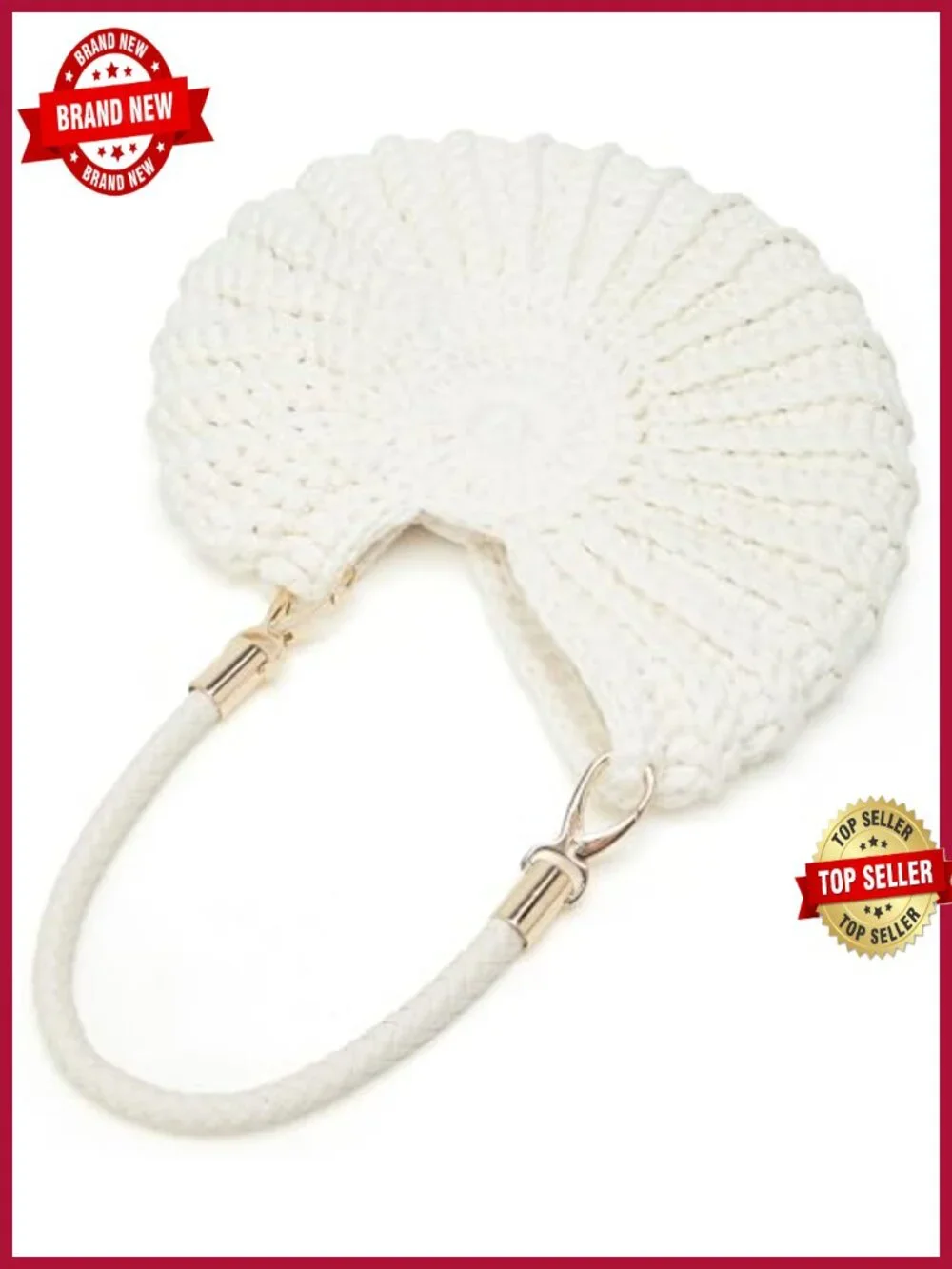 Handmade Crochet Tote Bag Seashell Purse Boho Shell Handbag Crossbody Shoulder